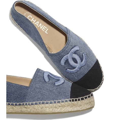 espadryle chanel sklep|Chanel denim espadrilles.